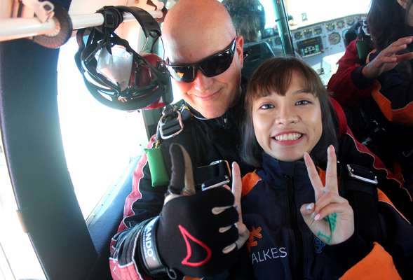 Our team of professional tandem instructors is looking forward to taking you up to the blue skies!